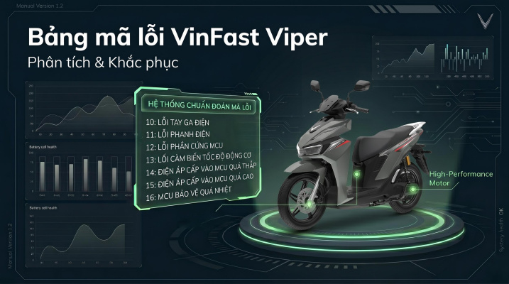 Bảng Mã Lỗi Xe Máy Điện VinFast Viper: Cách Kiểm Tra & Xử Lý Chi Tiết