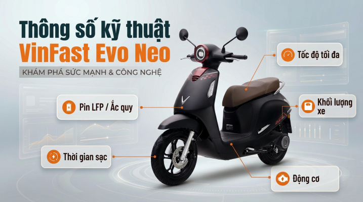 Thông Số Kỹ Thuật Xe Máy Điện VinFast Evo Neo Chi Tiết 2026