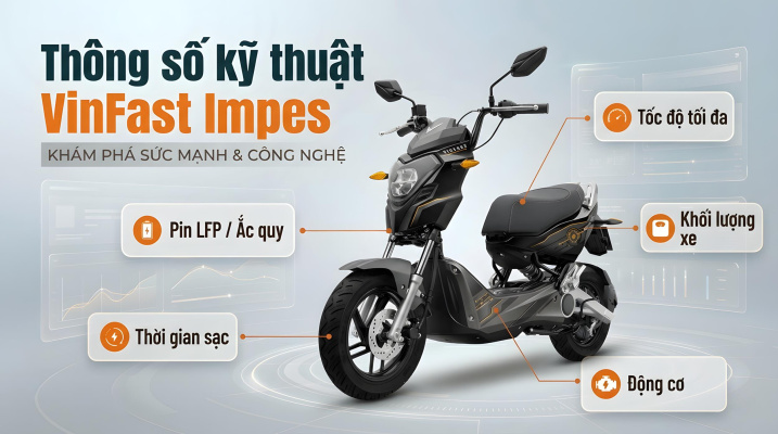 Thông Số Kỹ Thuật Xe Máy Điện VinFast Impes Chi Tiết Nhất
