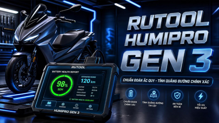 RUTOOL HumiPro Gen3 – PHẦN MỀM CHUẨN ĐOÁN ẮC QUY – CÔNG CỤ TÍNH QUÃNG ĐƯỜNG CHO XE ĐIỆN